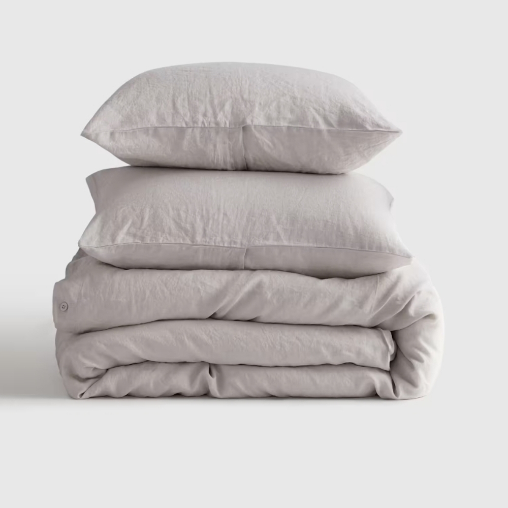Quince Light Grey Duvet Cover Set King / Cal King NEW